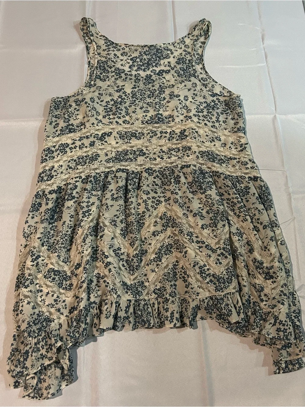 Free People Floral Trapeze Slip-Tunic M